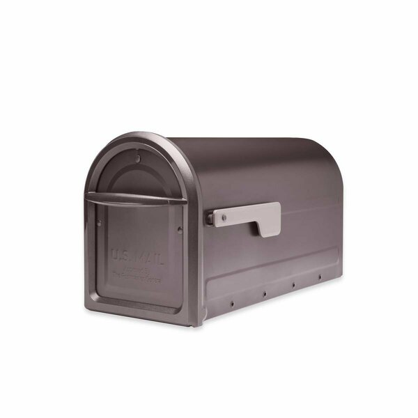 Perfectpatio Mapleton Post Mount Mailbox with Premium Champagne Flag - Rubbed Bronze - Large PE1522283